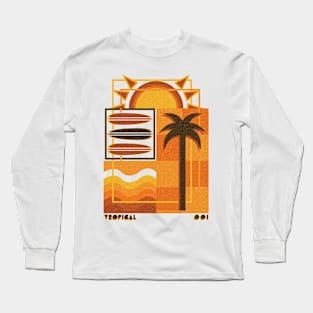 Tropical Modern Retro Long Sleeve T-Shirt